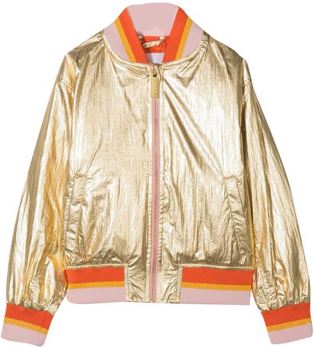 Gold Jacket With Orange Details