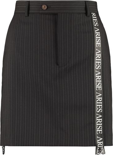 Pinstriped Mini-skirt