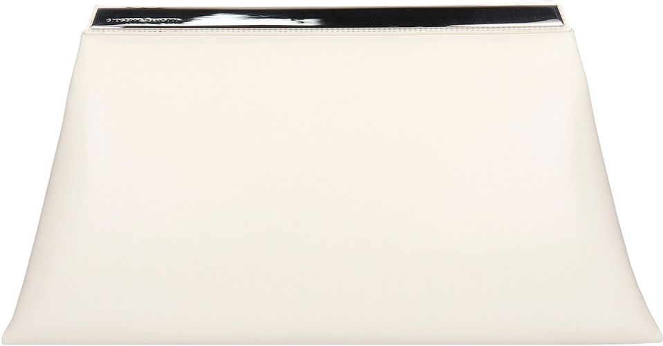 Sharyl Clutch In White Leather