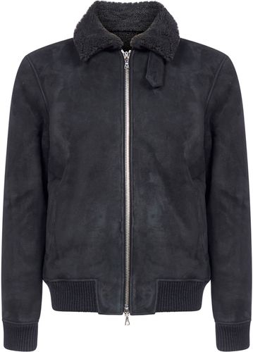 Davis Suede And Shearling Bomber Jacket