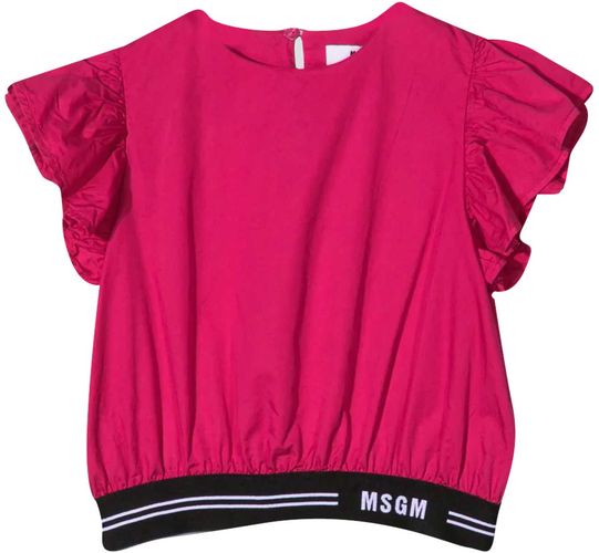 Fuchsia Teen Blouse With Black Logoed Band