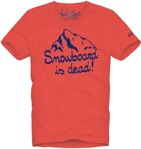 Snowboard Is Dead Red T-shirt