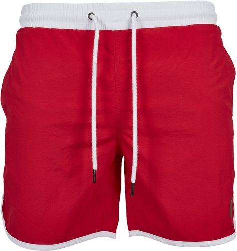 Pantaloncini da bagno  rosso fuoco / bianco