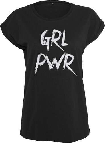 Maglietta 'Grl Pwr'  nero / bianco
