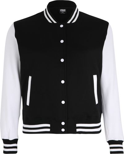 Felpa 'Ladies 2-tone College Sweatjacket'  nero / bianco