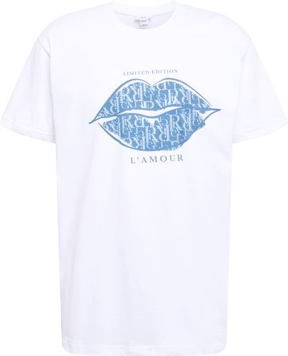 Maglietta 'LAMOUR'  blu chiaro / bianco