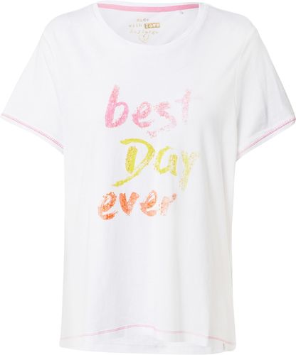 Maglietta  bianco / rosa / giallo / corallo