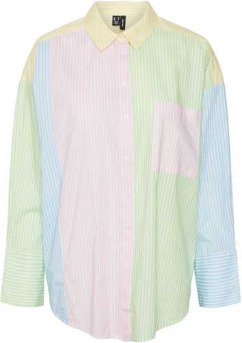 Camicia da donna 'Minna'  blu chiaro / giallo / verde chiaro / rosa / bianco