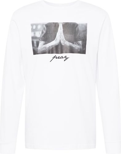 Maglietta 'Pray'  grigio / antracite / nero / bianco
