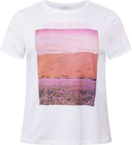 Maglietta 'ZIM'  bianco / rosa / corallo / cachi
