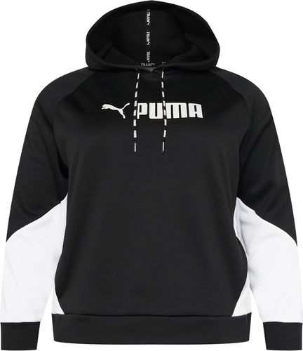 Felpa sportiva 'Fit Tech Knit PO Hoodie PLUS'  nero / bianco