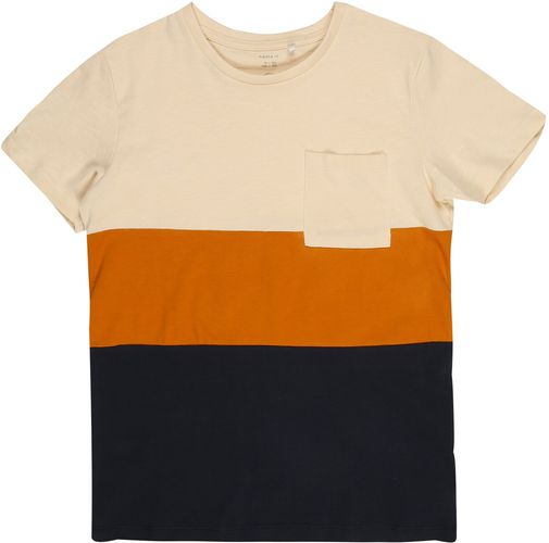 Maglietta 'LASO'  arancione / navy / beige
