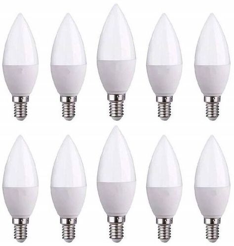 Trade Shop - 10 Lampadine Led E14 C37 Candela 4,5w Luce Calda Fredda Naturale Samsung V-tac 255 -bianco Caldo - - Bianco Caldo