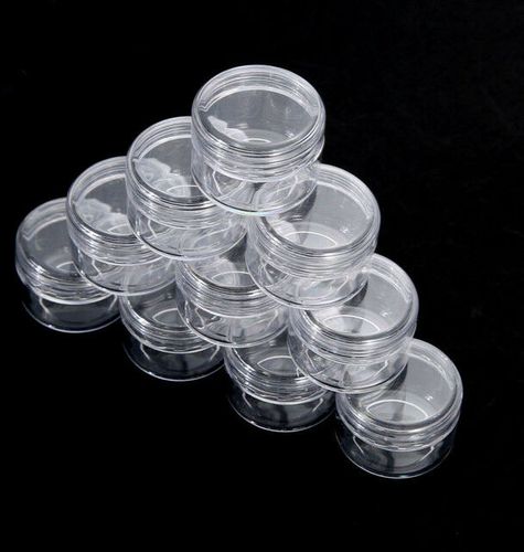 10pcs 2g 3g 5g 10g 15g 20g di Plastica Vuota Trasparente Vasi Cosmetici Per Il Trucco contenitore Balsamo per le labbra Lozione Bottiglie Fiale Vaso
