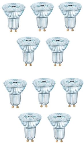 10x Lampadina a Riflettore GU10 PAR16 4.3W Warm White 2700K 36°