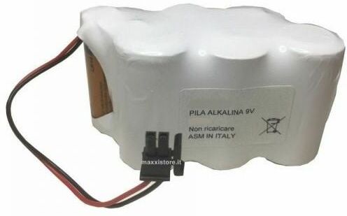 Pacco batteria alcalina 9V sirena Tecsa Horner radio 131.016 - 880.143 - PA020 - Panasonic