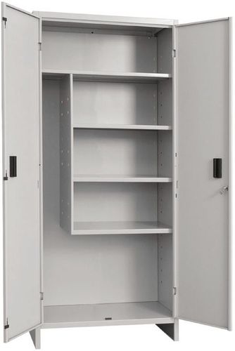 Armadio armadietto portascope 100 x 40 x H179 Cm metallo lamiera grigio 2 ante