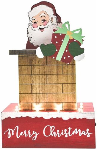Babbo Natale canterino in movimento decorazione natalizia -Camino