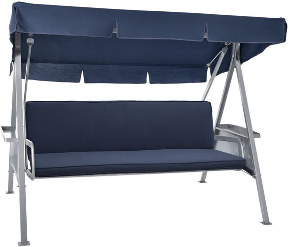 Cuscini per dondoli e altalene da Giardino & Balcone Loft hs - Set da 2 unità 180x100x6 cm Blu scuro - Beautissu