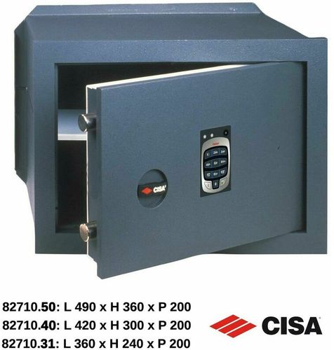 Cassaforte a Muro Elettronica da Incasso Blindata Sicurezza Cisa DGT Vision - Dimensioni: L 490 x H 360 x P 200 - Mod. 82710.50