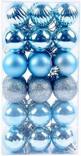 Confezione da 36 palline di Natale, decorazioni natalizie infrangibili, ciondoli a forma di albero, decorazioni per feste di
