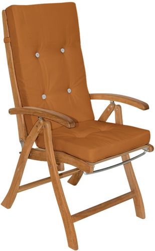 cuscini coprisedia Vanamo con fascette di sostegno set 6 pezzi schienale alto cuscino sedia Marrone