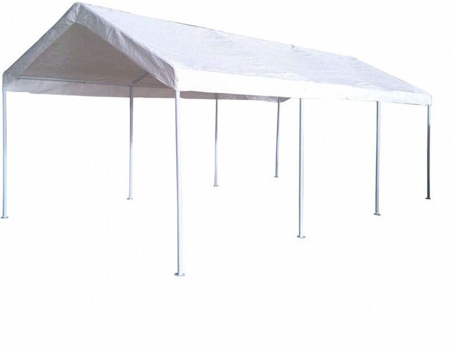 Gazebo Auto 3x6 m in Acciaio Bianco