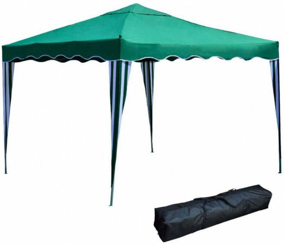 Gazebo Pieghevole 3x3 m in Acciaio Verde