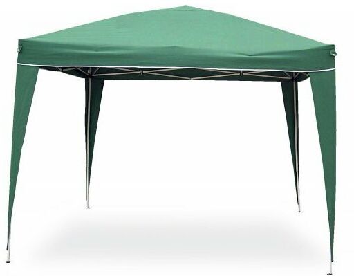 Gazebo smontabile con borsa per il trasporto 3x3 mt acciaio e poliestere verde 160 gr/m2 Opip