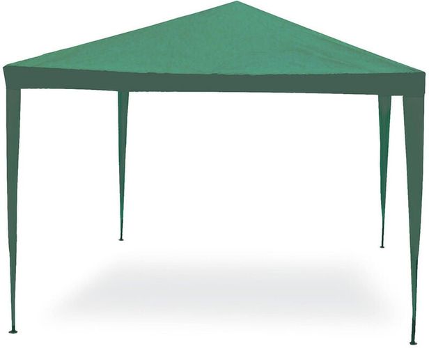 Gazebo Struttura in Acciaio Tessuto Verde 3x3 metri