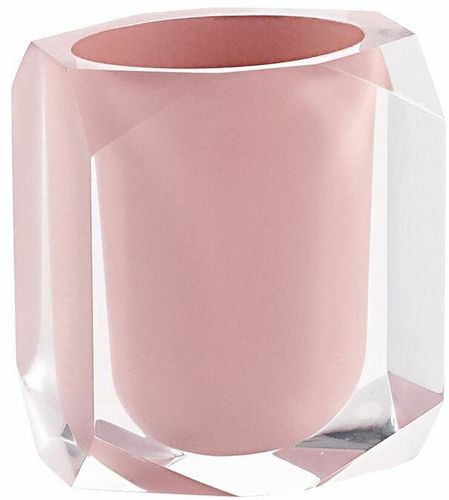 Bicchiere Chanelle Rosa Resina 10,5x9x7 Cm - Gedy