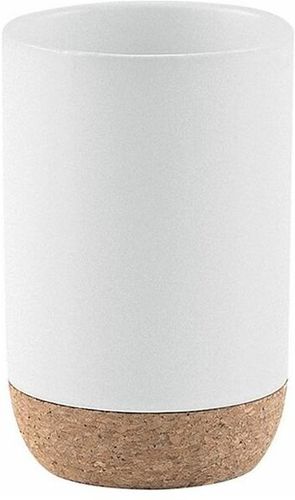 Bicchiere Ilary Bianco Ceramica 10,5x7x7 Cm - Gedy
