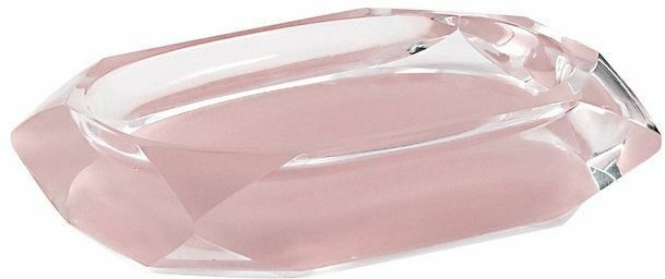 Porta Sapone Chanelle Rosa Resina 2,8x12x7,8 Cm - Gedy