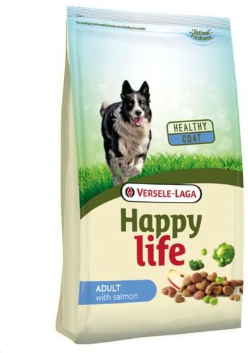 Happy Life cibo per cani adulti con salmone | Versele Laga cibo per cani | Cibo per cani 15kg