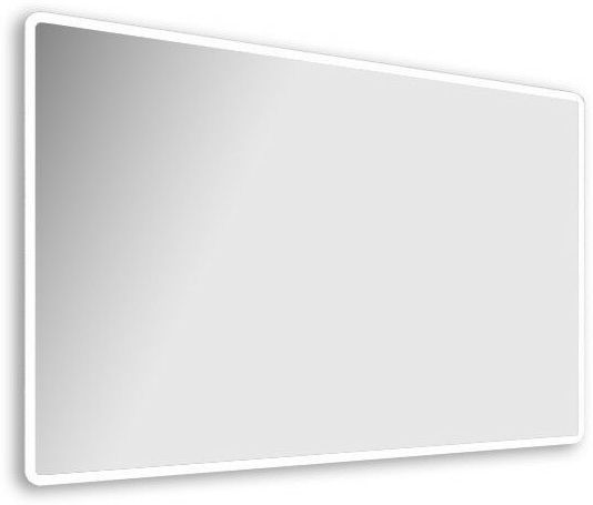 Hester - specchio da bagno reversibile sagomato con angoli stondati con cornice sabbiata retroilluminata led 13w, dimensioni 110 x 70 cm, sensore