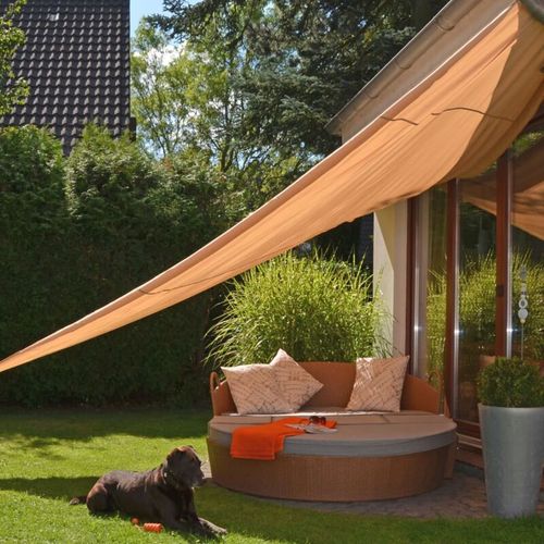 Vela Parasole Triangolare 5x5x5 m Beige - Beige - HI