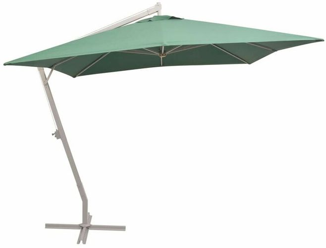 Ombrellone Pensile 300x300 cm Verde Palo in Alluminio VD25004 - Hommoo