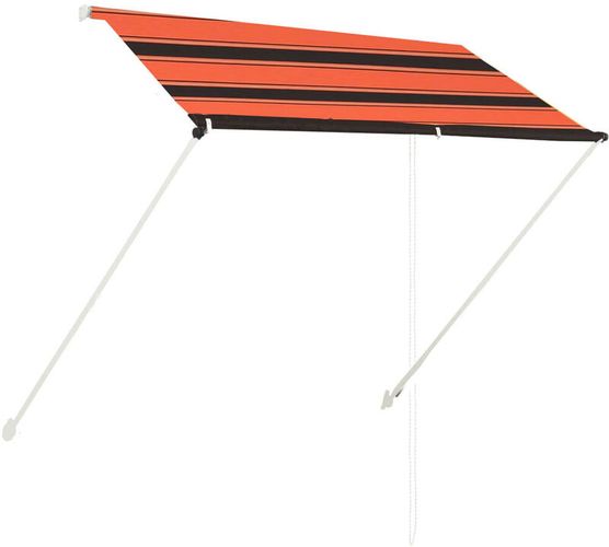 Tenda da Sole Retrattile 200x150 cm Arancione e Marrone VD35323