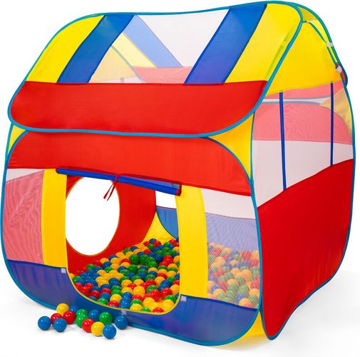 KIDUKU® Tenda per bambini | Piscina con palline | Tenda Pop Up in tessuto per bambini + 300 palline + borsa per il trasporto - Per interni ed esterni