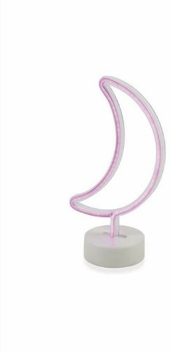 Neon Lampada Led Da Tavolo Luna Rosa