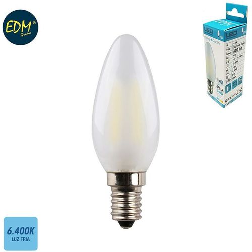 Lampadina LED a filamento opaco 4.5w e14 470 lumen 6.400k luce fredda edm