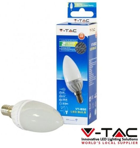 Trade Shop - Lampadina Candela Led E14 6w Luce Calda Fredda V-tac 1818 2 Anni Di Garanzia