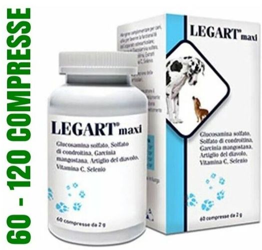 Legart maxi (+sb) 60 compresse da 2 grammi per cani **** 60-120 compresse**** ìquantita': 2x60 compresse