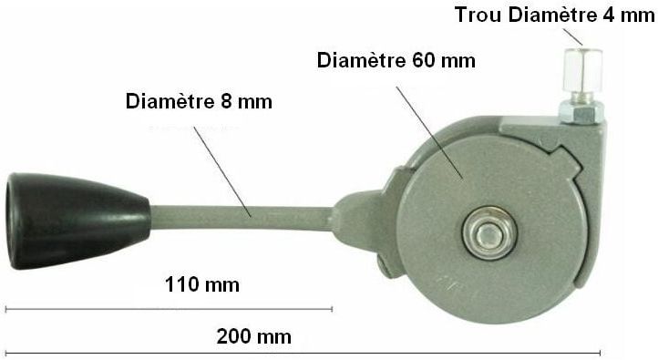 Leva dell'acceleratore in alluminio a destra L 200 MM