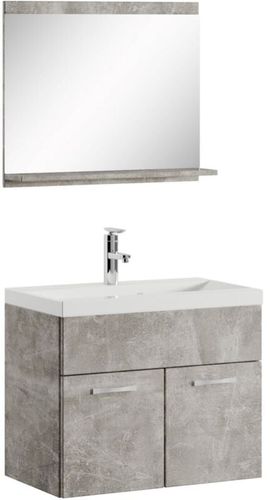 Mobile da bagno Montreal 02 60cm Grigio Cemento - armadio mobiletto lavabo Mobili Armadietto - Grigio Cemento