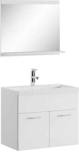 Mobile da bagno Montreal 02 60cm Bianco Lucido - armadio mobiletto lavabo Mobili Armadietto - Bianco Lucido