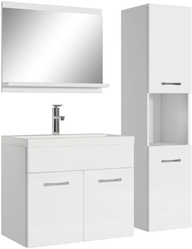 Mobile da bagno Montreal 60cm Bianco Lucido - armadio mobiletto lavabo Mobili Armadietto - Bianco Lucido