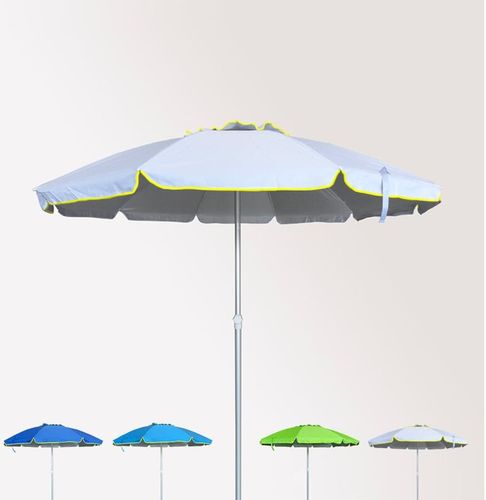 Ombrellone mare spiaggia 220 cm alluminio antivento protezione uv Roma | Bianco