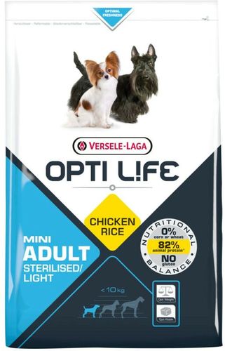 Opti Vita cibo per cani Adult Light Mini Chicken & Rice | Cibo per cani Versele Laga mini | 7,5 kg di cibo per cani