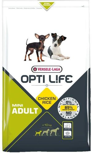 Opti Vita cibo per cani Adult Mini Pollo & Riso | Cibo per cani Versele Laga mini corsa | 7,5 kg di cibo per cani